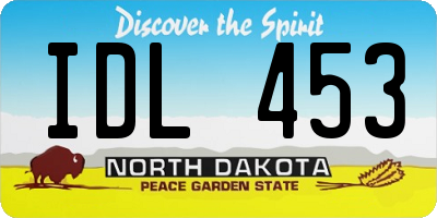 ND license plate IDL453