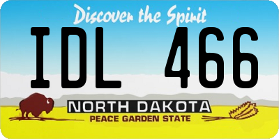 ND license plate IDL466