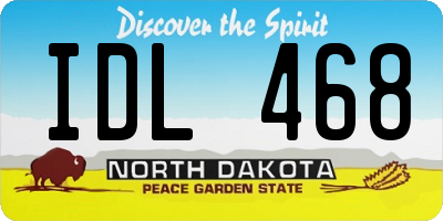 ND license plate IDL468