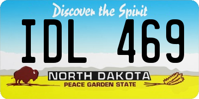 ND license plate IDL469
