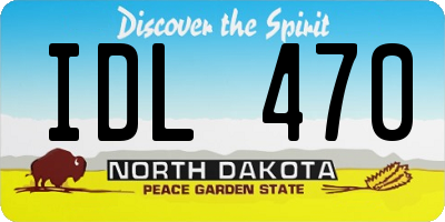 ND license plate IDL470