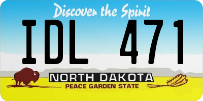 ND license plate IDL471