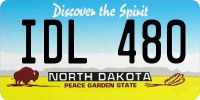 ND license plate IDL480
