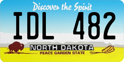 ND license plate IDL482