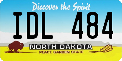 ND license plate IDL484