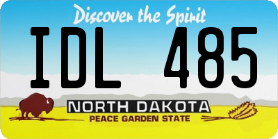 ND license plate IDL485