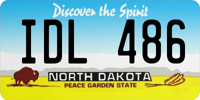 ND license plate IDL486