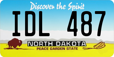 ND license plate IDL487