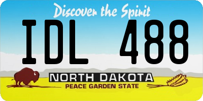 ND license plate IDL488