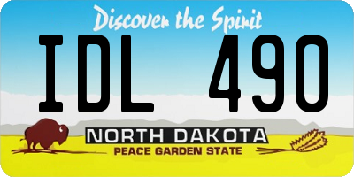 ND license plate IDL490