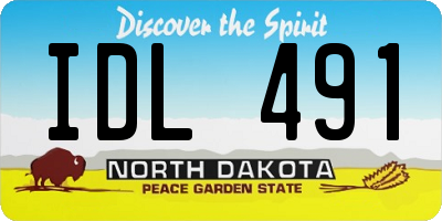 ND license plate IDL491