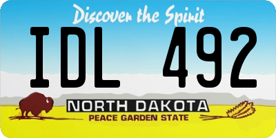 ND license plate IDL492
