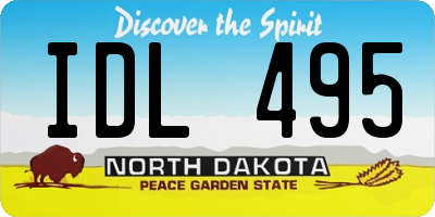 ND license plate IDL495