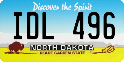 ND license plate IDL496