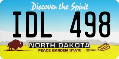 ND license plate IDL498