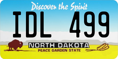 ND license plate IDL499