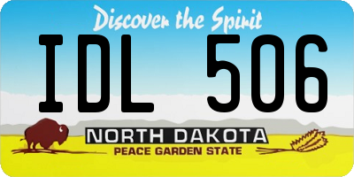 ND license plate IDL506