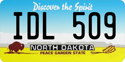 ND license plate IDL509