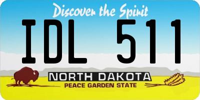 ND license plate IDL511