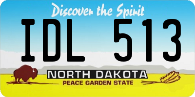 ND license plate IDL513