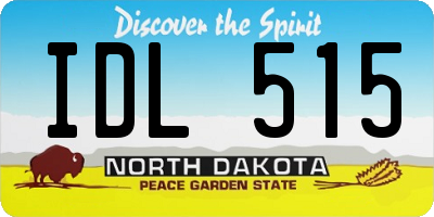 ND license plate IDL515