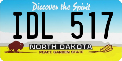 ND license plate IDL517