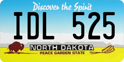 ND license plate IDL525