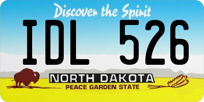 ND license plate IDL526