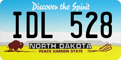 ND license plate IDL528