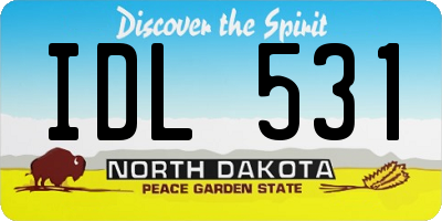 ND license plate IDL531