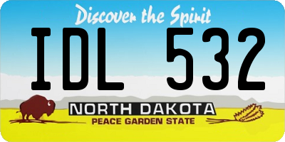 ND license plate IDL532