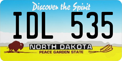 ND license plate IDL535