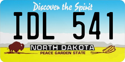 ND license plate IDL541