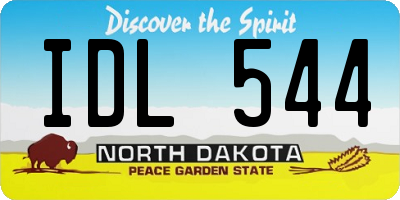 ND license plate IDL544