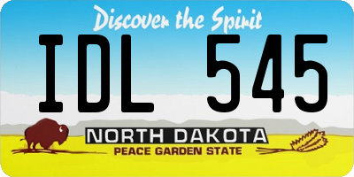 ND license plate IDL545