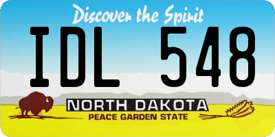 ND license plate IDL548