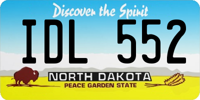 ND license plate IDL552