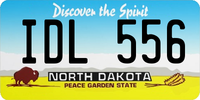 ND license plate IDL556