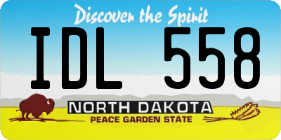 ND license plate IDL558