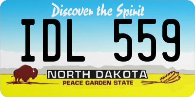 ND license plate IDL559