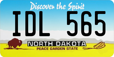 ND license plate IDL565