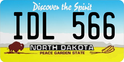 ND license plate IDL566