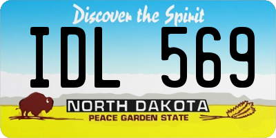 ND license plate IDL569