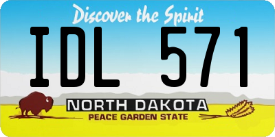 ND license plate IDL571