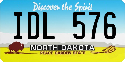 ND license plate IDL576