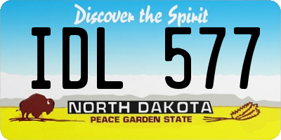 ND license plate IDL577