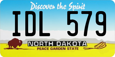 ND license plate IDL579