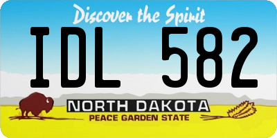ND license plate IDL582