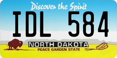 ND license plate IDL584