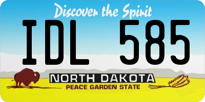 ND license plate IDL585